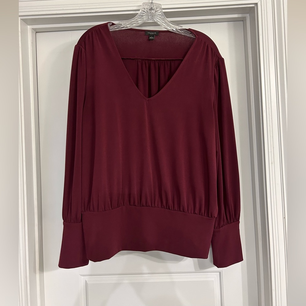 Ann Taylor maroon dress top